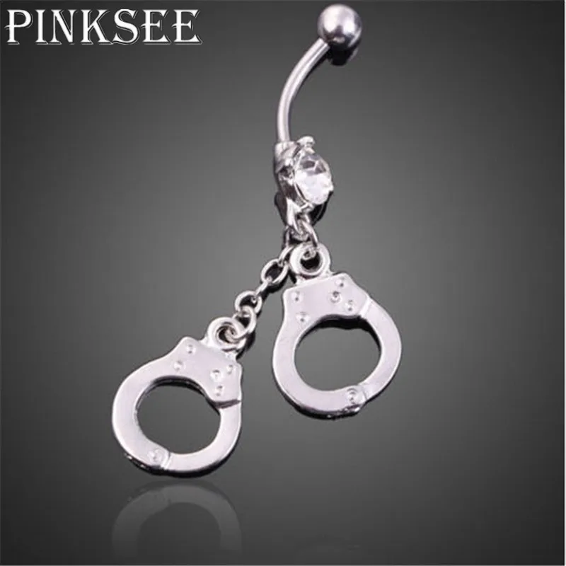 Punk Surgical Steel Piercing Navel Bar Dangle Handcuffs Pendant Belly Button Rings Fashion Woman Body Jewelry Wholesale
Punk Surgical Steel Piercing Navel Bar Dangle Handcuffs Pendant Belly Button Rings Fashion Woman Body Jewelry Wholesale