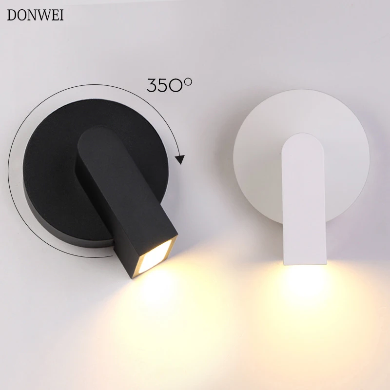 7W LED Wall Lamp 350 Degrees Adjustable Rotating Wall Light Creative Bedroom Wall Lamp Modern Indoor Corridor spot light
7W LED Wall Lamp 350 Degrees Adjustable Rotating Wall Light Creative Bedroom Wall Lamp Modern Indoor Corridor spot light