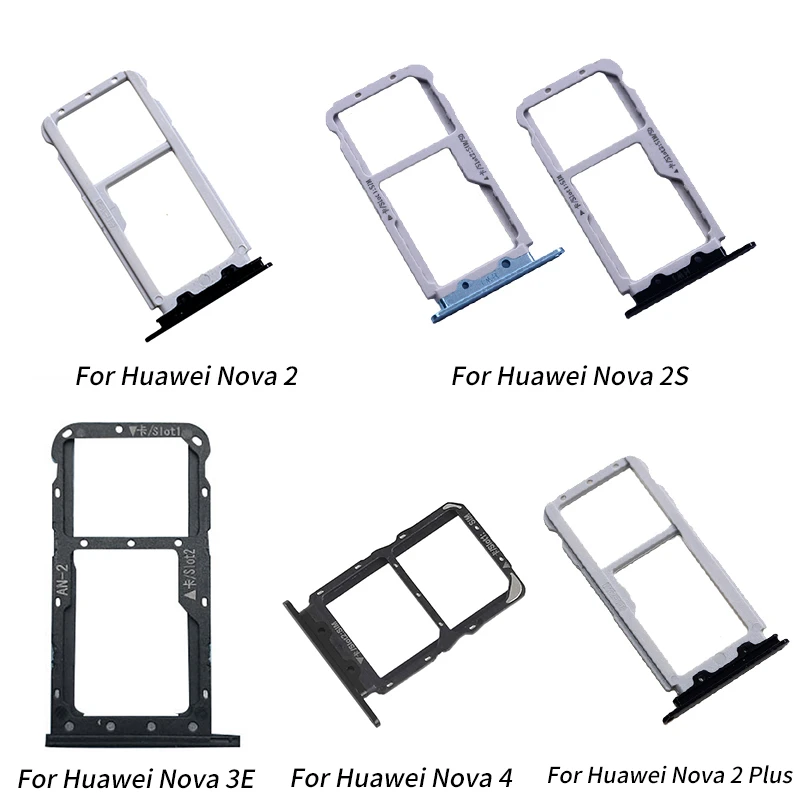 Сменные Запчасти для лотков sim-карты держатель слота Huawei NOVA 2 2S 2Plus 3E 4 | Мобильные