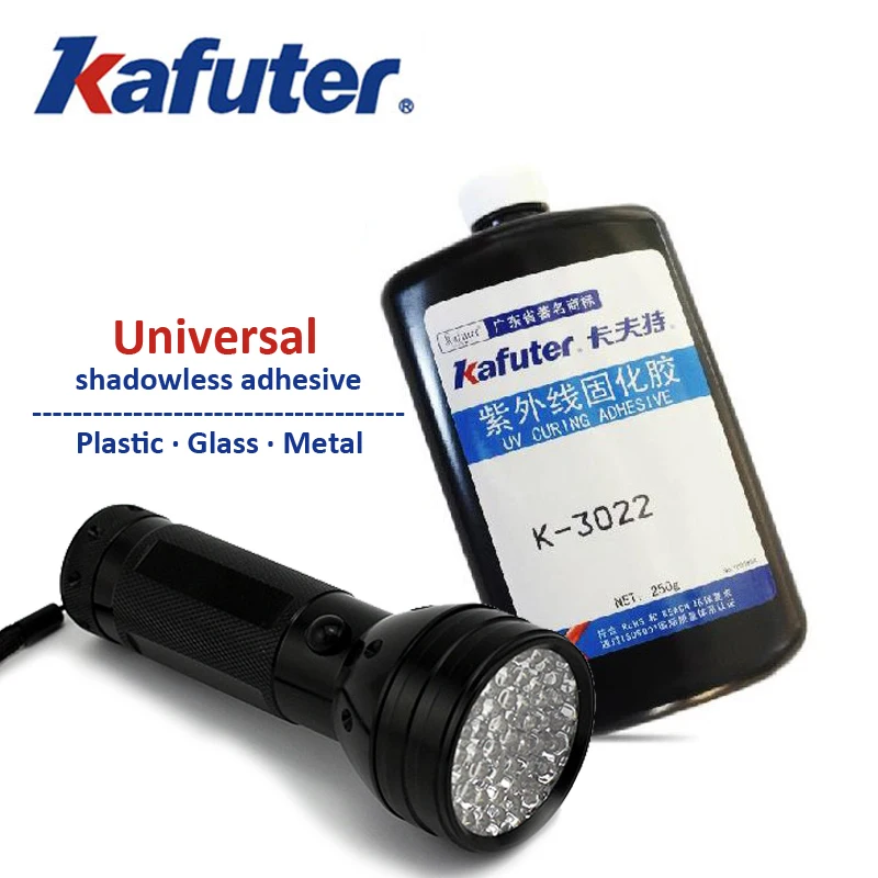Новый kafuter K 3022 фонарик акриловый клей + 51led УФ плексигласовый для ПВХ PMMA pvc ABS 250
