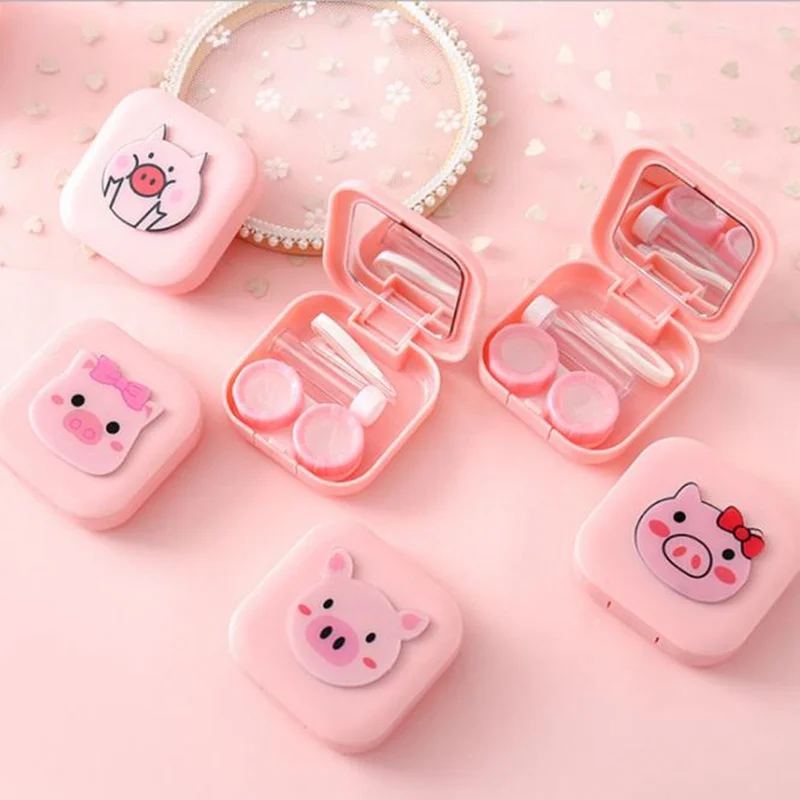 Cute Pig Cartoon Travel Contact Lens Case Pink Color Eyes Care Kit Holder Companion Box Contact Lenses Box Portable Gift
Cute Pig Cartoon Travel Contact Lens Case Pink Color Eyes Care Kit Holder Companion Box Contact Lenses Box Portable Gift
