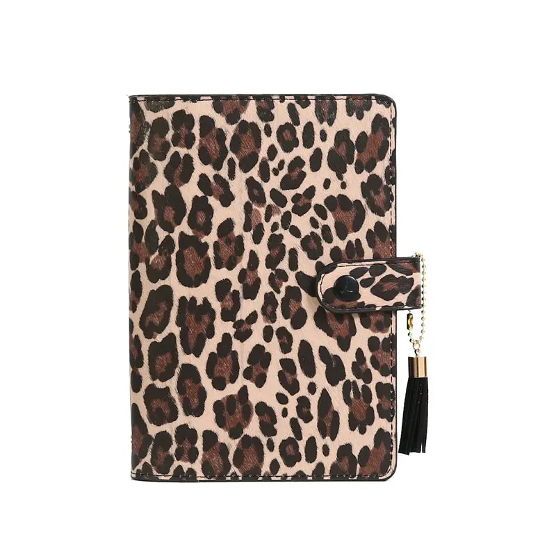 Новое поступление 2019 кольцевой планер Yiwi Dokibook A6 Leopard из искусственной кожи 15 мм