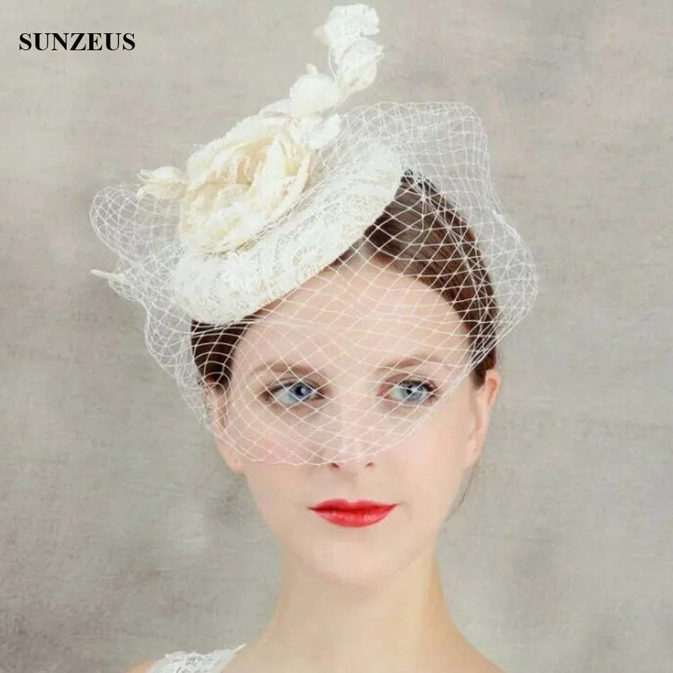 Hand-made Lace Bridal Hats With Short Veil Linen Wedding Hats Headwear With Flowers SQ211
Hand-made Lace Bridal Hats With Short Veil Linen Wedding Hats Headwear With Flowers SQ211