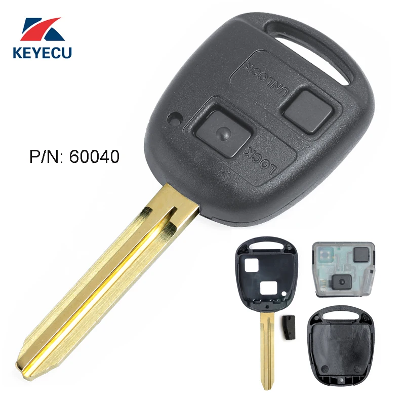 KEYECU Remote Key ( 60040 ) 2 Button 304MHz for Toyota With 4C Chip Uncut Blade TOY43
KEYECU Remote Key ( 60040 ) 2 Button 304MHz for Toyota With 4C Chip Uncut Blade TOY43