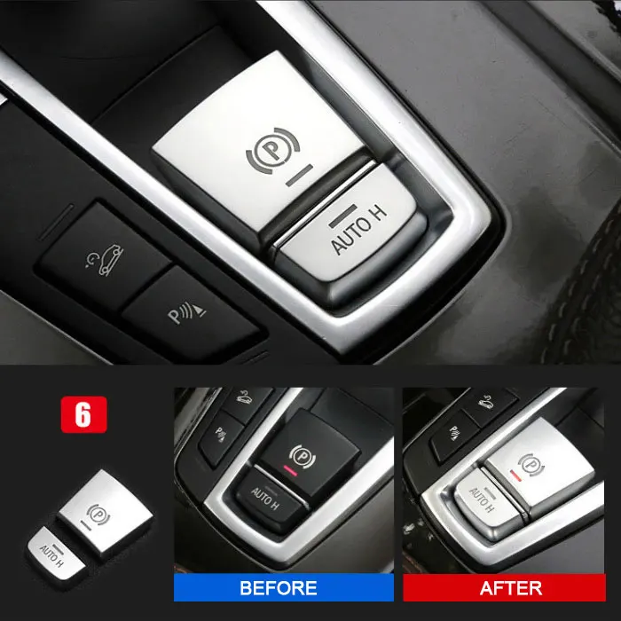 Interior Chrome Central Handbrake Auto H Button Cover Trim For BMW 5 6 7 Series F chassis F10 F07 F01 F18 F15 F16 F25 F26
Interior Chrome Central Handbrake Auto H Button Cover Trim For BMW 5 6 7 Series F chassis F10 F07 F01 F18 F15 F16 F25 F26