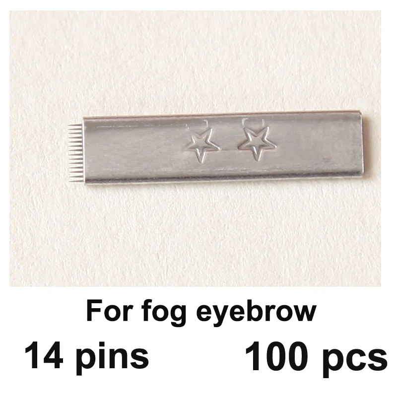 100PCS 14 Pins Fog Eyebrow Needles Blade For Permanent Eyebrow tattoo needle Semi Manual Beauty Makeup microblading blade Supply
100PCS 14 Pins Fog Eyebrow Needles Blade For Permanent Eyebrow tattoo needle Semi Manual Beauty Makeup microblading blade Supply