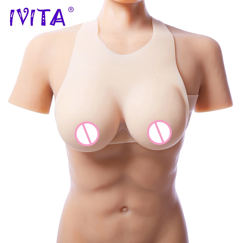 

IVITA 2000g Artifical Silicone Breast Forms Fake Boobs False Breast For Crossdresser Transgender Drag Queen Shemale Enhancer