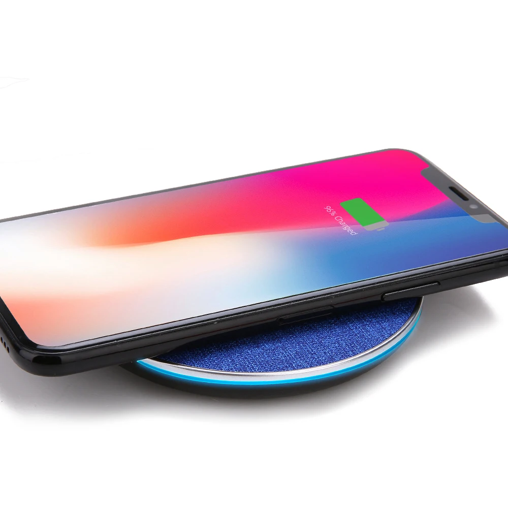 Быстрое беспроводное зарядное устройство Qi 10 Вт 9 В для iPhone X/XS Max XR 8 Plus быстрая