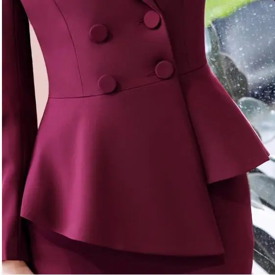 2019 fashion pant suits for women professional workwear small fragrance suit dress uniform ladies clothes Purple red black Suit
2019 fashion pant suits for women professional workwear small fragrance suit dress uniform ladies clothes Purple red black Suit