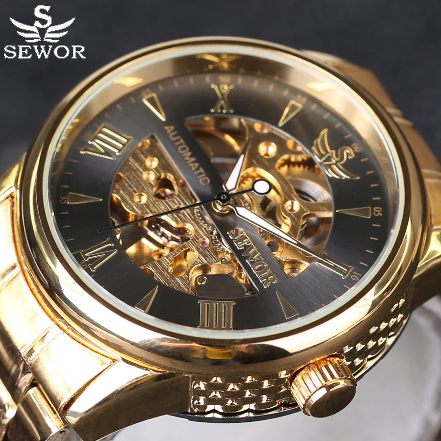 SEWOR 2016 New Series Hollow Full Golden Skeleton Mens Watches Top Brand Luxury Automatic Mechanical Business Casual Watch
SEWOR 2016 New Series Hollow Full Golden Skeleton Mens Watches Top Brand Luxury Automatic Mechanical Business Casual Watch