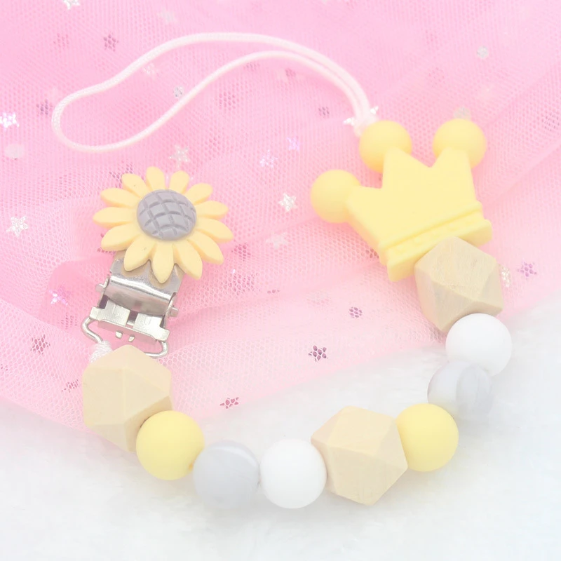 Silicone And Wood Pacifier Clip Wooden Bead Dummy Clip Holder Cute Pacifier Clips Soother Chains Baby Teething Toy For Baby Chew
Silicone And Wood Pacifier Clip Wooden Bead Dummy Clip Holder Cute Pacifier Clips Soother Chains Baby Teething Toy For Baby Chew