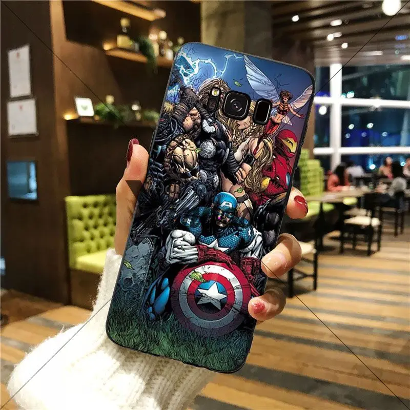 Yinuoda Marvel Avengers Heros Comics Ultra Thin Cartoon Phone Case For GALAXY s5 s6 edge plus s7 s8 s9 | Мобильные телефоны и