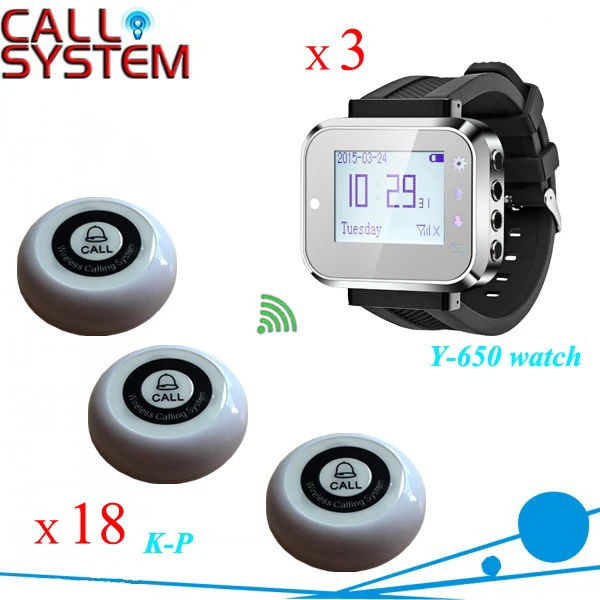 Watch wrist call system 3pcs K-300plus alphanumeric pager with 18pcs K-P single-key buzzer for cafe house
Watch wrist call system 3pcs K-300plus alphanumeric pager with 18pcs K-P single-key buzzer for cafe house