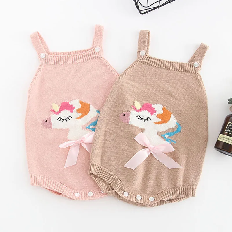 Newborn Baby Girl Sleeveless Knit Romper Jumpsuit 2019 New Spring Cute Unicorn Bowknot Vest Overall Baby Girl Clothes
Newborn Baby Girl Sleeveless Knit Romper Jumpsuit 2019 New Spring Cute Unicorn Bowknot Vest Overall Baby Girl Clothes