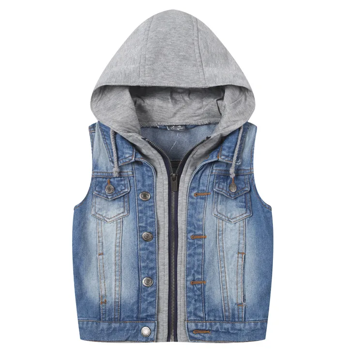 Spring Autumn Baby Boys Girls Vest Kids Toddler Causal Fashion Denim Waistcoat Hooded Cotton Children Clothing Coats Tops 3T-13Y
Spring Autumn Baby Boys Girls Vest Kids Toddler Causal Fashion Denim Waistcoat Hooded Cotton Children Clothing Coats Tops 3T-13Y