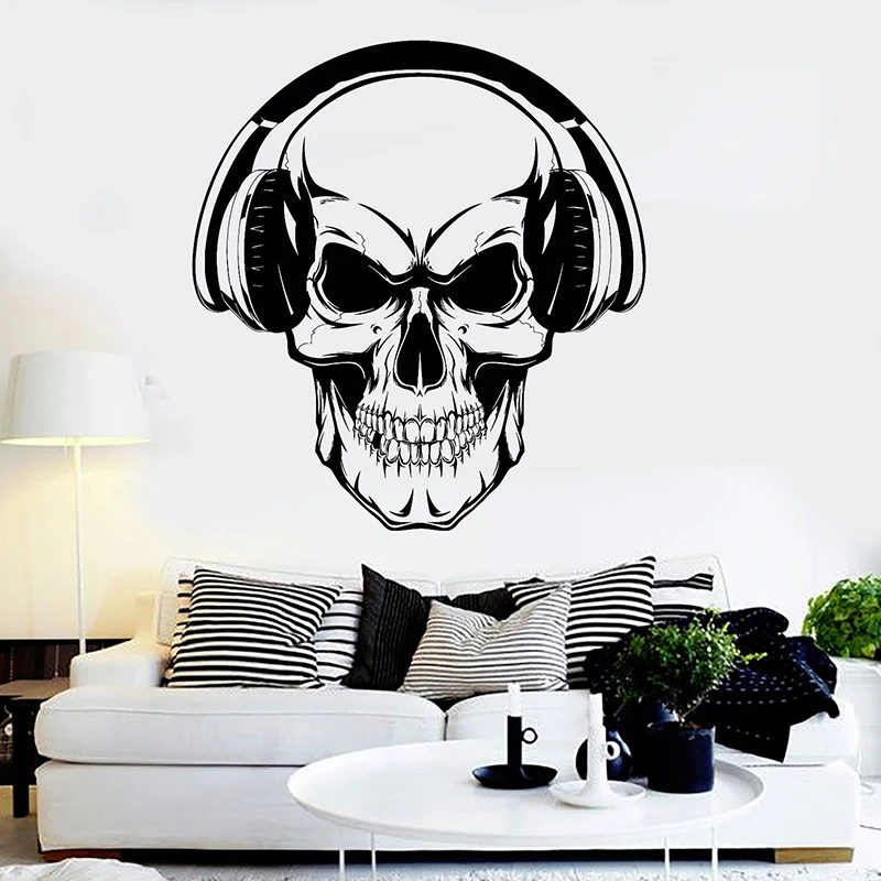 Skull Headphones Wall Stikcer Music Stickers For Teen Room Musical Art Mural Home Decoration Wallpaper Removable Wall Decor H065
Skull Headphones Wall Stikcer Music Stickers For Teen Room Musical Art Mural Home Decoration Wallpaper Removable Wall Decor H065