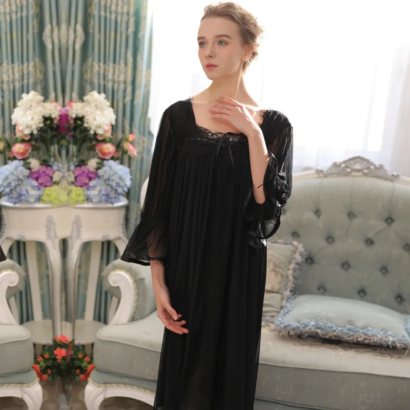 New Arrival 2018 Spring Summer Women Sexy Two Layers Modal Princess Nightgowns Lady Long Sleeve Lounge Sleepwear Vestidos S022
New Arrival 2018 Spring Summer Women Sexy Two Layers Modal Princess Nightgowns Lady Long Sleeve Lounge Sleepwear Vestidos S022