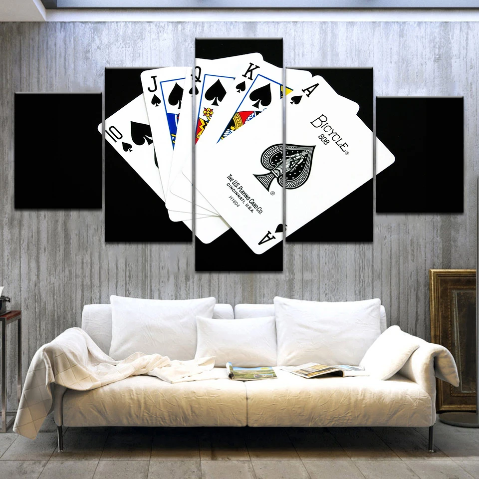 5 Panel/pieces HD Printed Playing CARDS Modern wall posters Print On Canvas Art Painting For home living room decoration
5 Panel/pieces HD Printed Playing CARDS Modern wall posters Print On Canvas Art Painting For home living room decoration