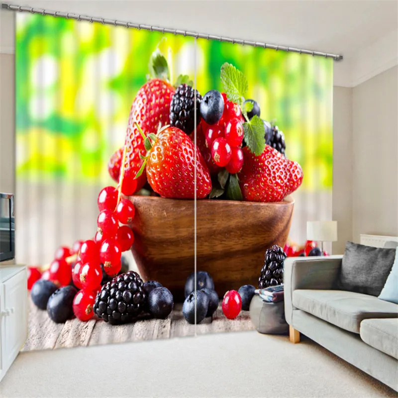 Kitchen Curtains Strawberry Luxury Blackout 3D Window Curtains For Living Room Bedroom Drapes cortinas Rideaux Customized size
Kitchen Curtains Strawberry Luxury Blackout 3D Window Curtains For Living Room Bedroom Drapes cortinas Rideaux Customized size
