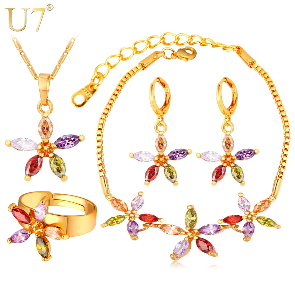 U7 Luxury AAA Cubic Zirconia Jewelry Set For Women Wedding Accessories Trendy Colorful Star Wedding Jewelry Sets For Brides S771
U7 Luxury AAA Cubic Zirconia Jewelry Set For Women Wedding Accessories Trendy Colorful Star Wedding Jewelry Sets For Brides S771