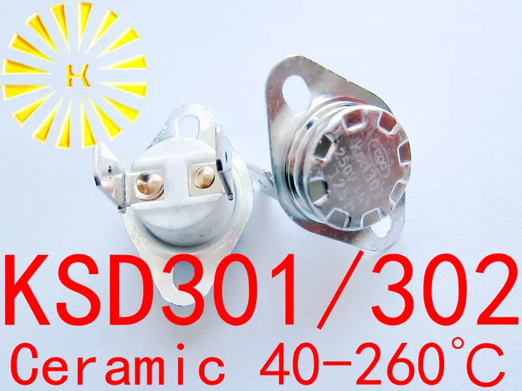 KSD302 16A 40 260 градусов керамический 250В KSD301 нормально закрытый/открытый
