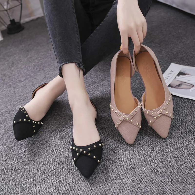 women flats Fashion Boat Shoes Women Pointed toe Office Ladies Flat Footwear Elegant Women's Flats Luxury Brand Plus Size rivet
women flats Fashion Boat Shoes Women Pointed toe Office Ladies Flat Footwear Elegant Women's Flats Luxury Brand Plus Size rivet