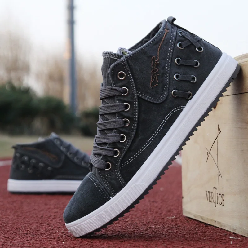 Fashion Denim Men Canvas Shoes High Help Casual Men Shoes Summer Breathable Plimsolls Male Footwear Lace-up Man Flat Shoes 567
Fashion Denim Men Canvas Shoes High Help Casual Men Shoes Summer Breathable Plimsolls Male Footwear Lace-up Man Flat Shoes 567