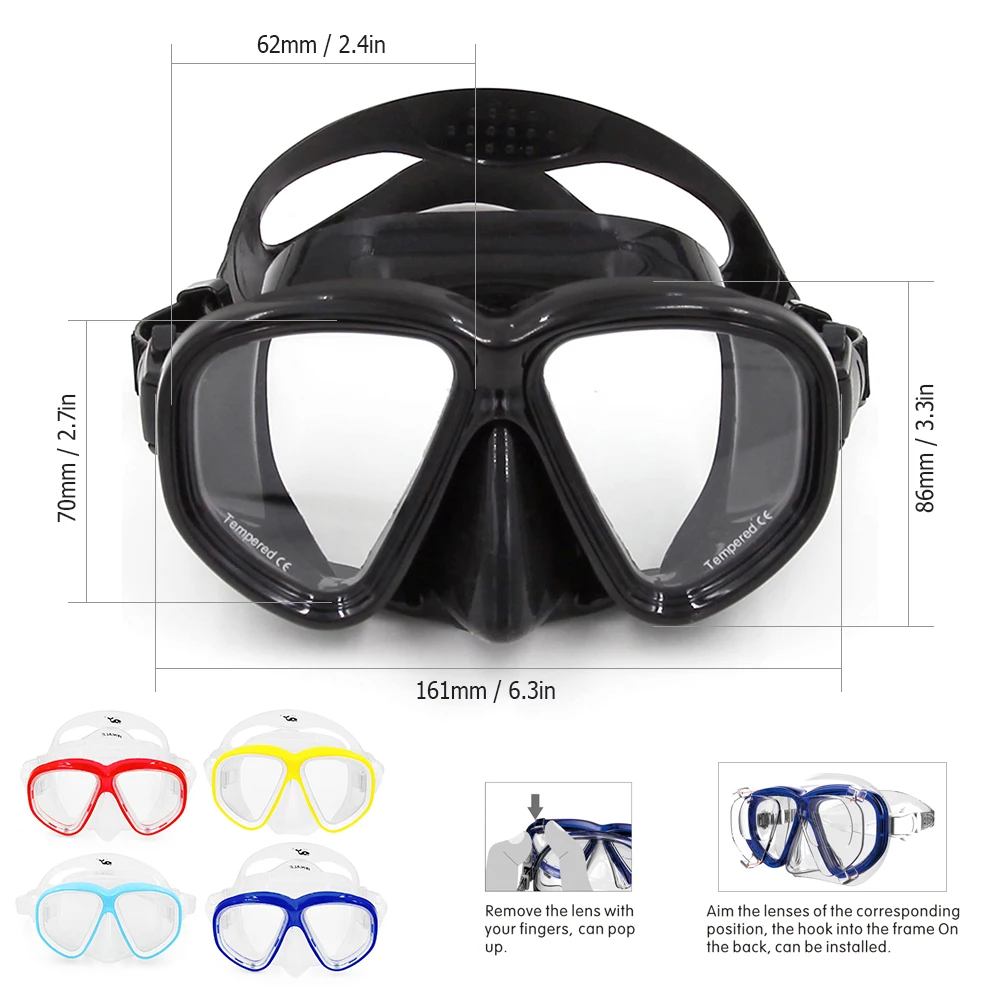 Snorkeling Diving Mask Anti-fog Skuba Diving Goggles Wide Vision Underwater Glasses Water Sports Unisex Spearfishing Accessory
Snorkeling Diving Mask Anti-fog Skuba Diving Goggles Wide Vision Underwater Glasses Water Sports Unisex Spearfishing Accessory