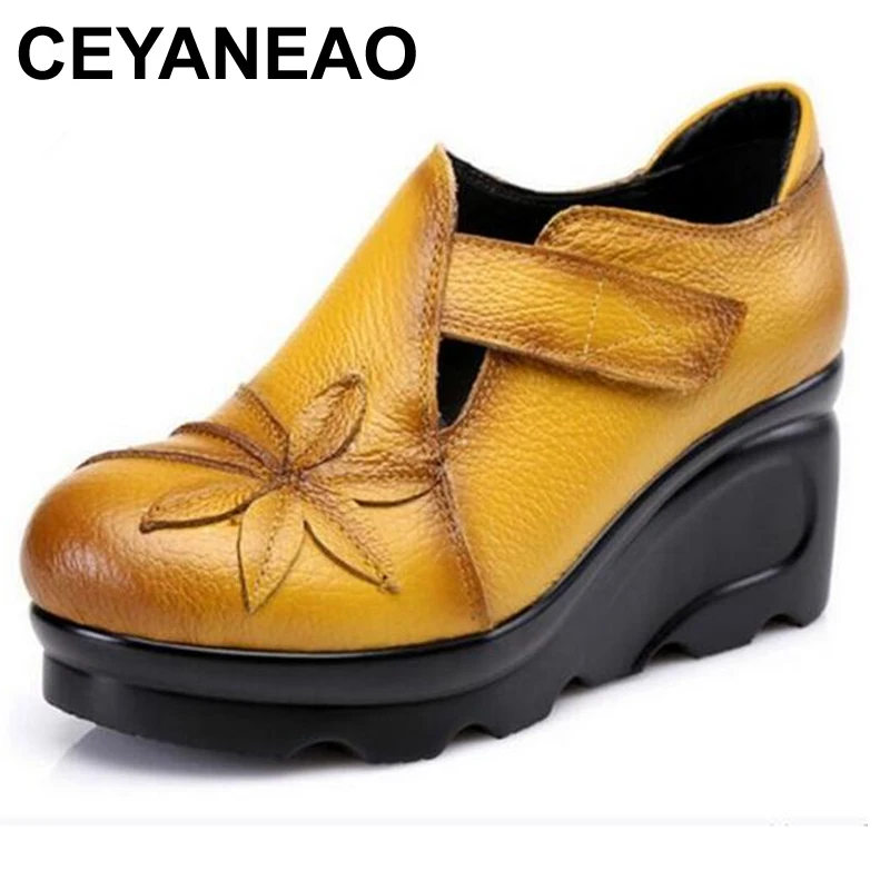 CEYANEAO 2019Genuine leather shoes women shoes high heels 2018 spring fashion casual shoes wedges women pumps Wedding shoese1496
CEYANEAO 2019Genuine leather shoes women shoes high heels 2018 spring fashion casual shoes wedges women pumps Wedding shoese1496