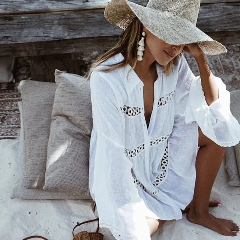 Women Bikini Cover Up Lace Hollow out Crochet Swimsuit Beach Dress Summer Ladies Cover-Ups Bathing Suit Beach Wear Tunic
Women Bikini Cover Up Lace Hollow out Crochet Swimsuit Beach Dress Summer Ladies Cover-Ups Bathing Suit Beach Wear Tunic
