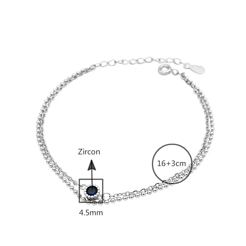 Blue Cubic Zirconia Double Layer Bracelets & Bangles Real 925 Sterling Silver Bracelets For Women Fashion Fine Jewelry Flyleaf
Blue Cubic Zirconia Double Layer Bracelets & Bangles Real 925 Sterling Silver Bracelets For Women Fashion Fine Jewelry Flyleaf