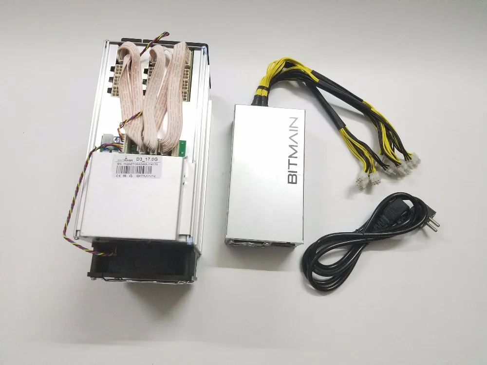 

2018 DASH Miner Antminer D3 17GH/s 1200W With BITMAIN APW7 1800W X11 Dash Mining Machine Can Ming BTC On NiceHash