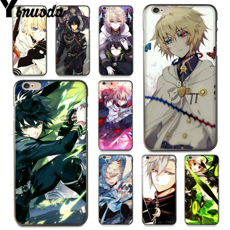 Yinuoda для iphone 7 6 X Чехол аниме Owari no Seraph Of The End Роскошный чехол телефона iPhone 7X6 6S 8 Plus XS