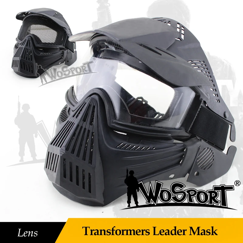 WOSPORT Tactical Outdoor Transformers Leader Lens Mask Full Face Breathable CS Hunting Military Army Airsoft Protection Masks
WOSPORT Tactical Outdoor Transformers Leader Lens Mask Full Face Breathable CS Hunting Military Army Airsoft Protection Masks