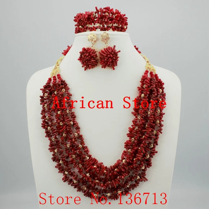 Gorgeous African Coral Beads Bridal Jewelry Set African Beads Jewelry Set for Wedding Free Shipping R216
Gorgeous African Coral Beads Bridal Jewelry Set African Beads Jewelry Set for Wedding Free Shipping R216