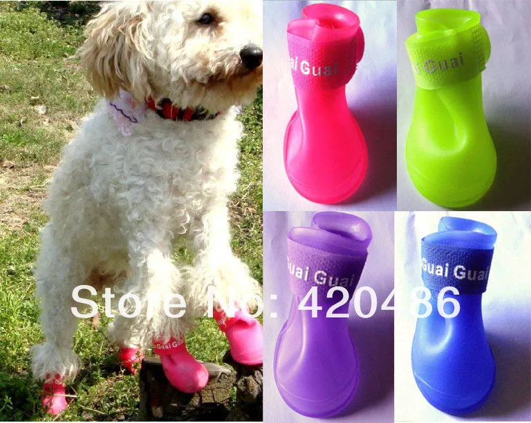 Hot sale 4pcs/lot Pet Dog Shoes PU pvc slip-resistant waterproof dog shoes pet shoes wellsore shoes Free Shipping 
Hot sale 4pcs/lot Pet Dog Shoes PU pvc slip-resistant waterproof dog shoes pet shoes wellsore shoes Free Shipping