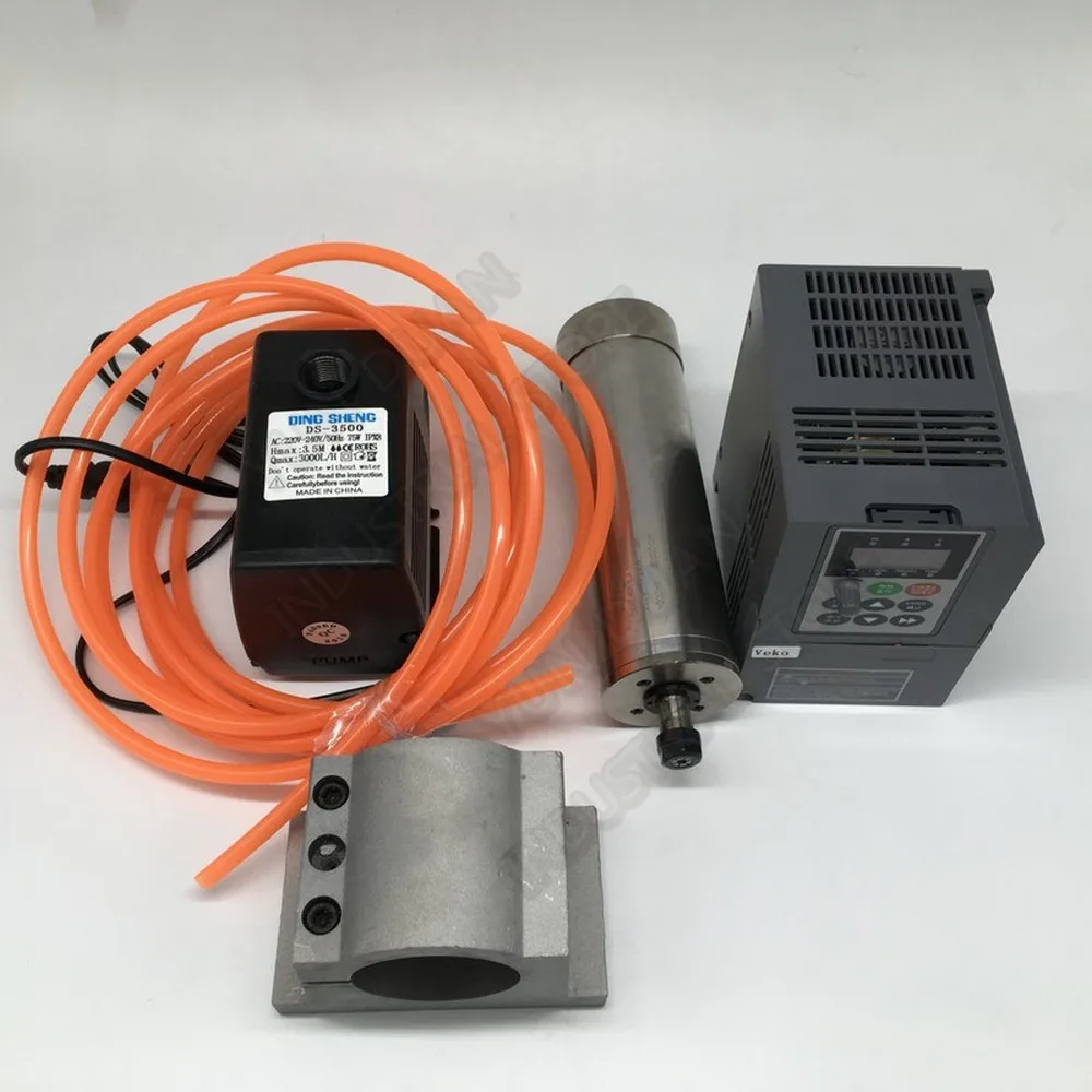 Changsheng 2.2KW 3hp 220v 24000rpm ER20 1-13mm Water Cooled Spindle Motor VFD pump 80mm Clamp kit CNC Router woodworking
Changsheng 2.2KW 3hp 220v 24000rpm ER20 1-13mm Water Cooled Spindle Motor VFD pump 80mm Clamp kit CNC Router woodworking