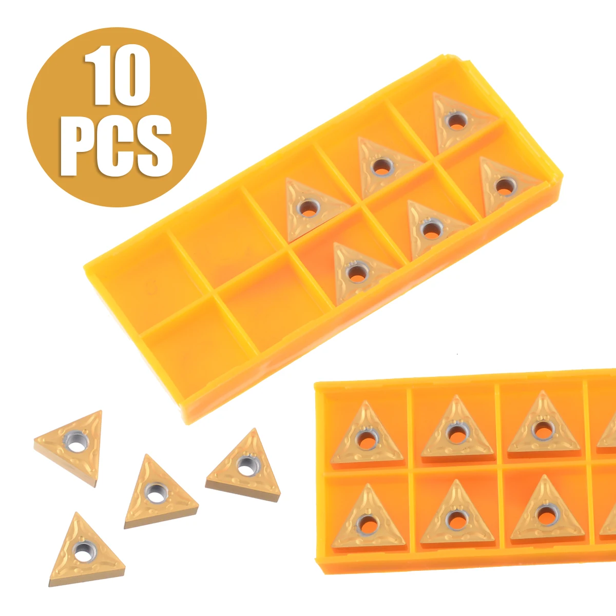 10Pcs TNMG160408R Carbide Inserts Golden Cutting Blades CNC Lathe Turning Cutter For Boring Bar 15x4.3mm
10Pcs TNMG160408R Carbide Inserts Golden Cutting Blades CNC Lathe Turning Cutter For Boring Bar 15x4.3mm