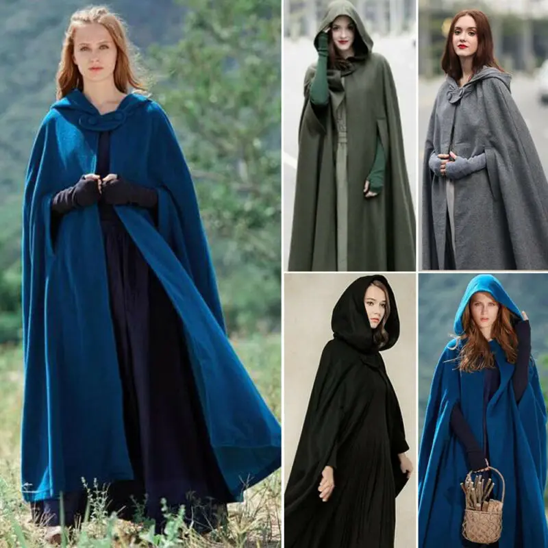 Women Warm Hooded Long Cape Cloak Jacket Costume Poncho Coat Outwear Outdoor Clothes
Women Warm Hooded Long Cape Cloak Jacket Costume Poncho Coat Outwear Outdoor Clothes