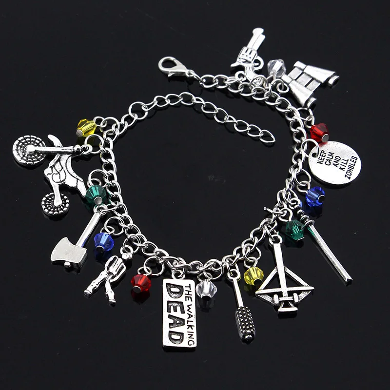 Drop Shipping The Walking Dead Inspired Bracelet Apocalypse Zombie Survival Horror Charm Bracelet Crossbow Telescope Axe Gun
Drop Shipping The Walking Dead Inspired Bracelet Apocalypse Zombie Survival Horror Charm Bracelet Crossbow Telescope Axe Gun