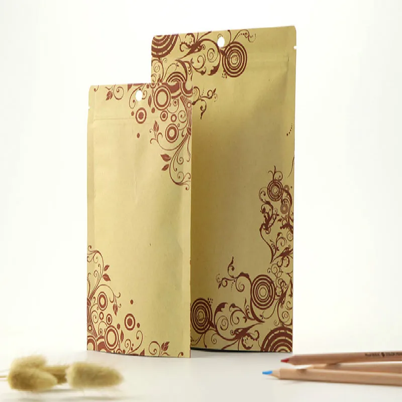 100pcs Multi Sizes Tear Notch Food Tea Storage Zip Lock Bags Stand Up Pouches Brown Kraft Paper Bag With Hang Holes
100pcs Multi Sizes Tear Notch Food Tea Storage Zip Lock Bags Stand Up Pouches Brown Kraft Paper Bag With Hang Holes