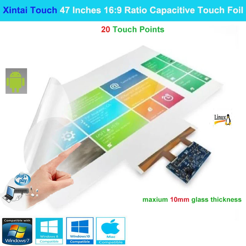 Xintai Touch 47 дюймов 16:9 соотношение 20 сенсорных точек интерактивный емкостный мульти сенсорный фольги пленка Plug & Play
Xintai Touch 47 дюймов 16:9 соотношение 20 сенсорных точек интерактивный емкостный мульти сенсорный фольги пленка Plug & Play