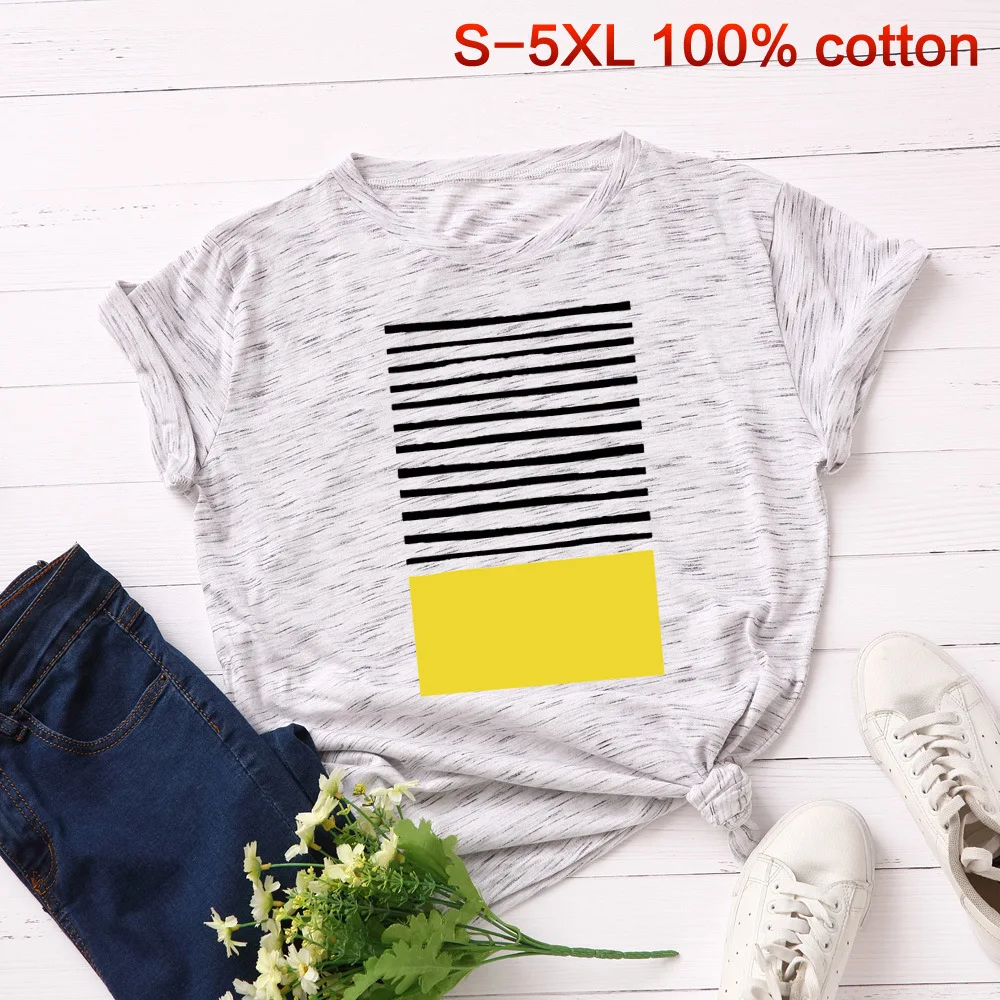 Plus Size S-5XL New Striped Print T Shirt Women 100% Cotton O Neck Short Sleeve Summer T-Shirt Tops Casual Tshirt Women Shirts
Plus Size S-5XL New Striped Print T Shirt Women 100% Cotton O Neck Short Sleeve Summer T-Shirt Tops Casual Tshirt Women Shirts