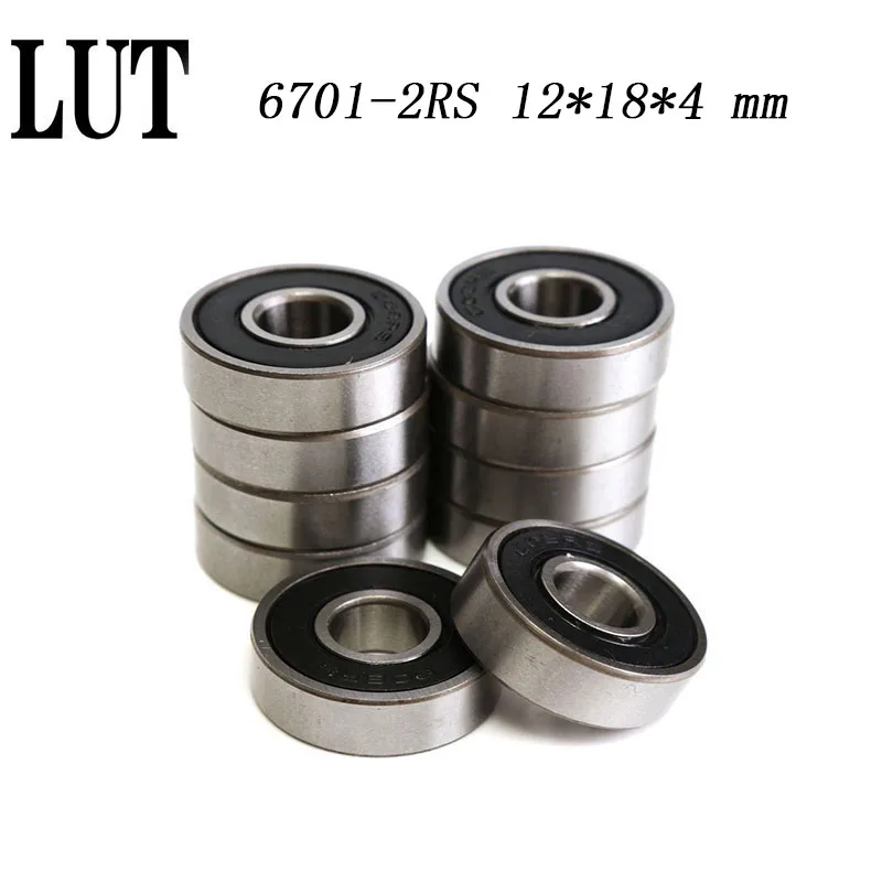 10 шт. миниатюрные двойные резиновые подшипники 6701 2RS 6701RS 6701-2RS RS 12x18x4 мм |