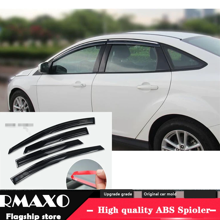 Пластиковый козырек для окна FORD Focus 2012 2018 защита от солнца дождя дефлектор 4