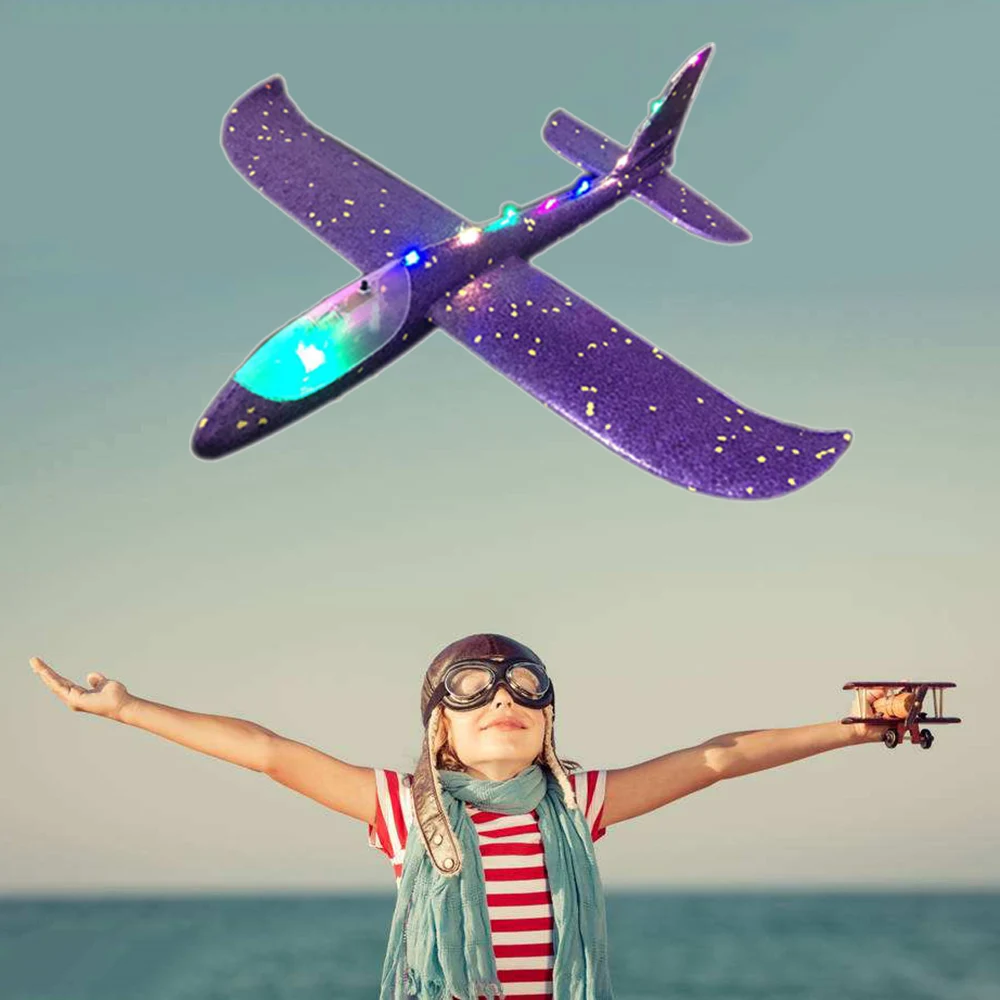 DIY Airplane Kids Toys Hand Throw Flying Glider Plane Foam Aeroplane Model Night Lamp Party Fly Plane Toy Child Aircraft Game
DIY Airplane Kids Toys Hand Throw Flying Glider Plane Foam Aeroplane Model Night Lamp Party Fly Plane Toy Child Aircraft Game