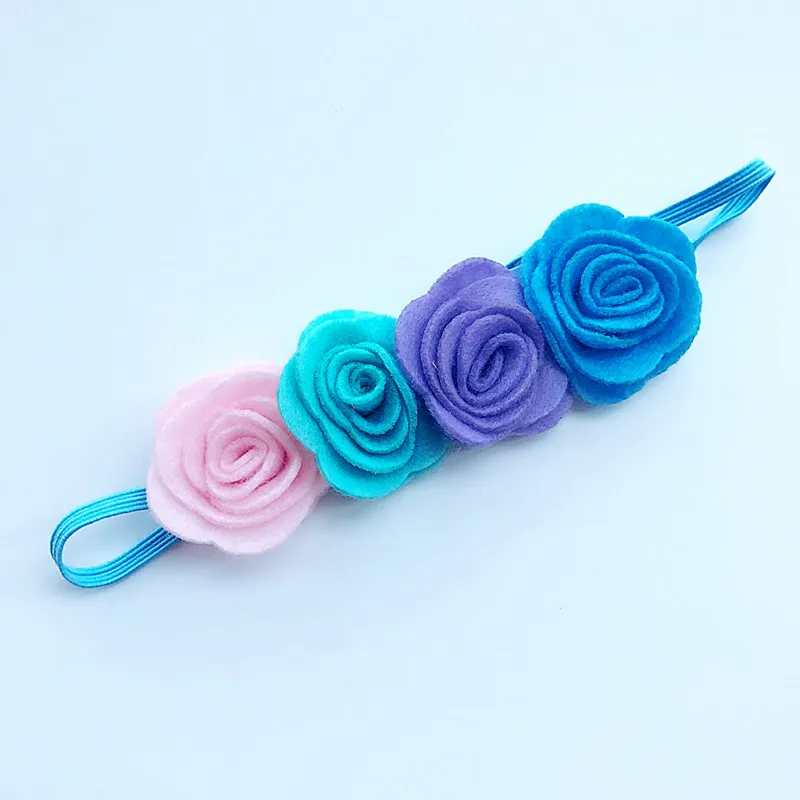 Flower Headband four non-woven fabrics felt rose Flower with thin elastic hairbands Rainbow Headwear hair accessories 12pcs
Flower Headband four non-woven fabrics felt rose Flower with thin elastic hairbands Rainbow Headwear hair accessories 12pcs