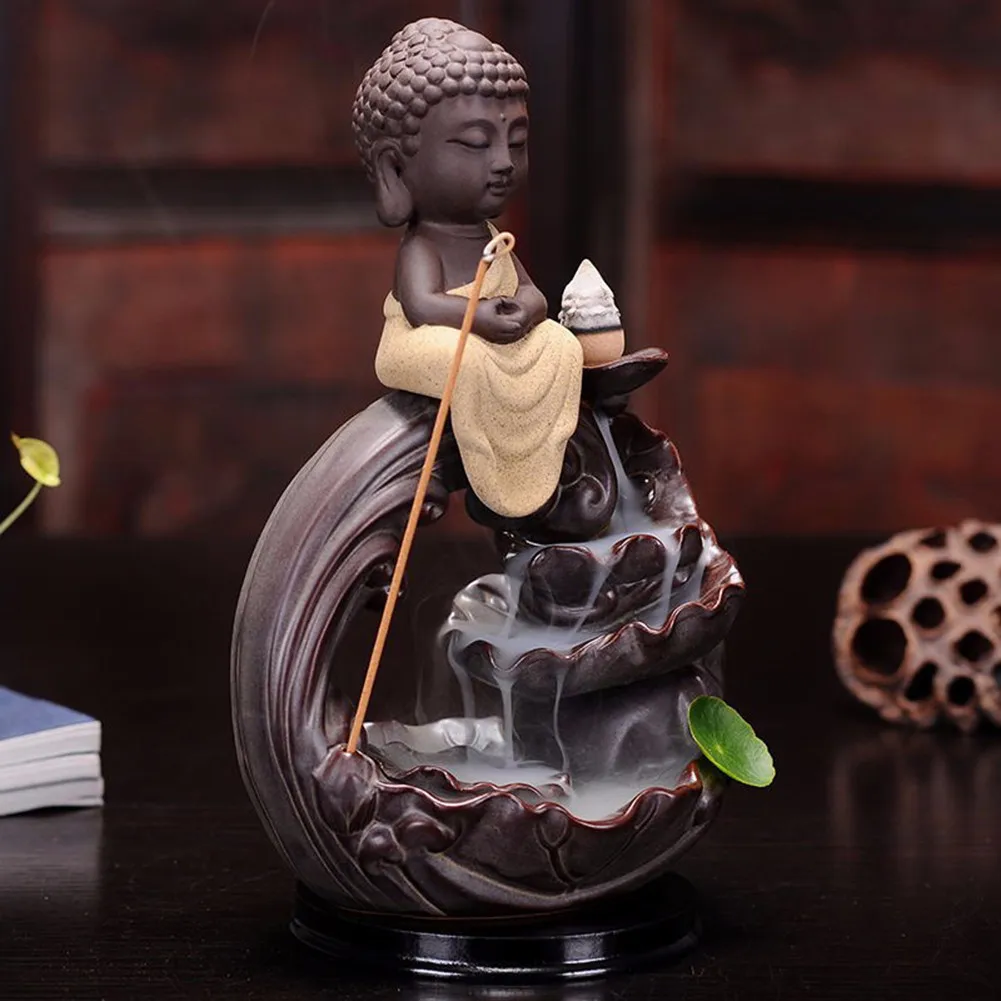 New High Quality Ceramic Censer Smoke Backflow Incense Burner Bullet Incense Cone Burner Buddha Incense Burner Home Office Decor
New High Quality Ceramic Censer Smoke Backflow Incense Burner Bullet Incense Cone Burner Buddha Incense Burner Home Office Decor