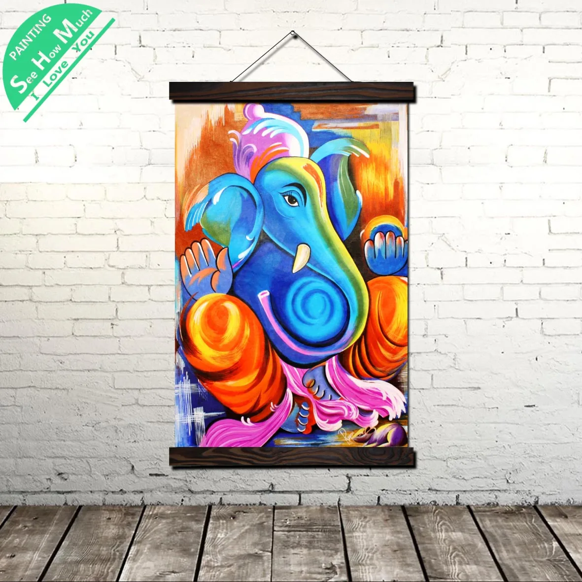 Ganesha Lord Wall Art Canvas Prints Painting with Frame Scroll Painting Hanging Poster Decorative Picture for Living Room
Ganesha Lord Wall Art Canvas Prints Painting with Frame Scroll Painting Hanging Poster Decorative Picture for Living Room