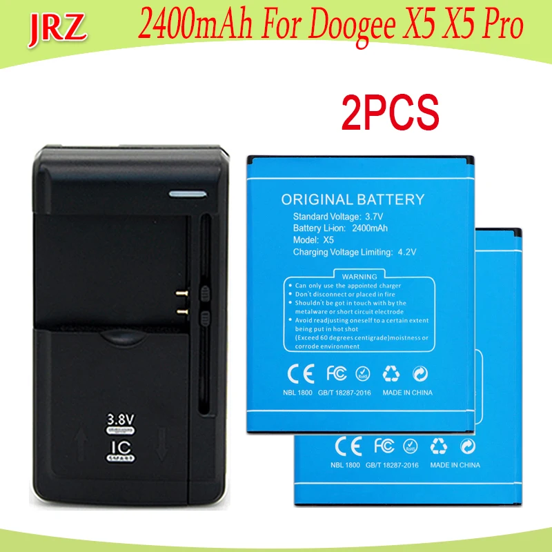 1 партия = шт. Универсальный док адаптер + 2 аккумулятора 2400 мАч Для Doogee X5 pro X5s|battery for